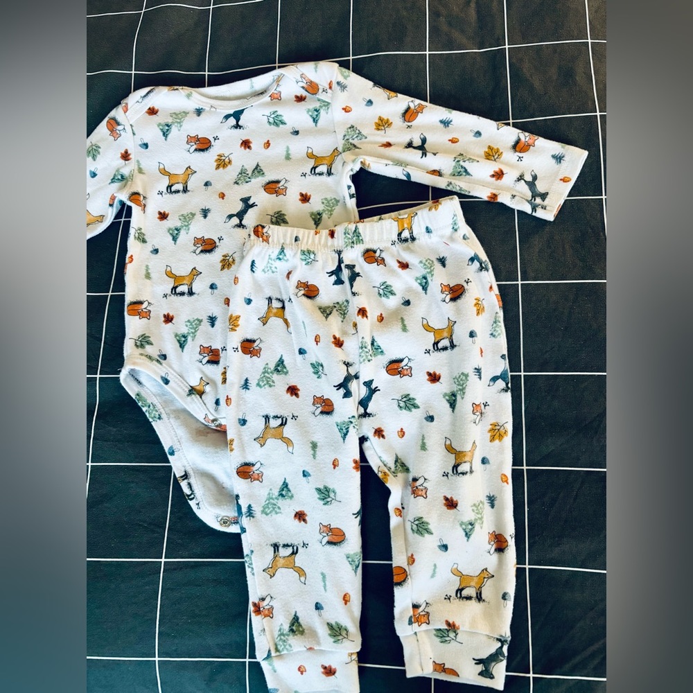 Woodland Animals Baby Pajama Set